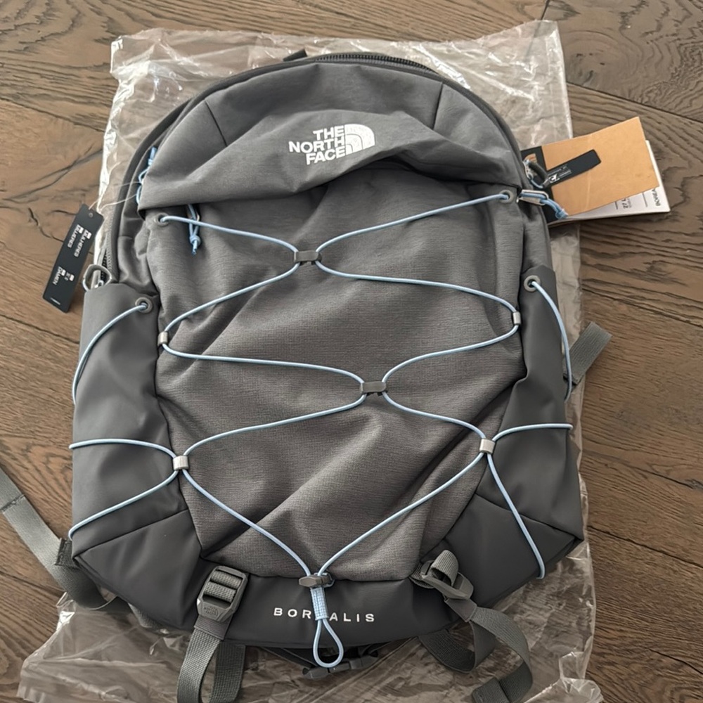 The North Face Gray and Blue Men's Backpack